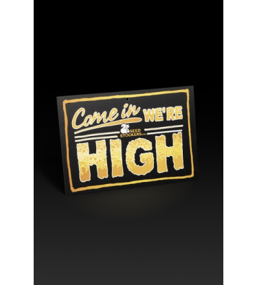 🚪 Cedulka na dveře | „Come In We’re High“ | Nakupujte na Seedstockers.cz 🐿️