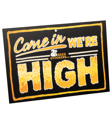 🚪 Cedulka na dveře | „Come In We’re High“ | Nakupujte na Seedstockers.cz 🐿️